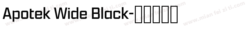 Apotek Wide Black字体转换
